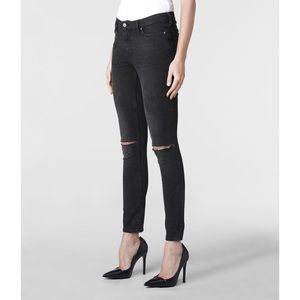 All Saints | Mid Rise Skinny Distressed Jeans